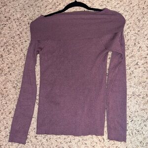 Purple wide neck sweater